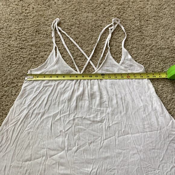 Roxy strappy white sun dress / swim cover-up size S - Picture 13 of 14